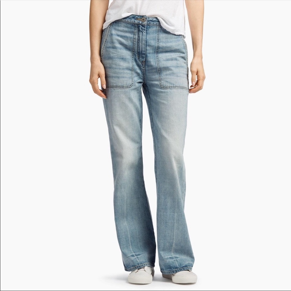 James perse standard high waist wide leg light wash jeans Sz.27